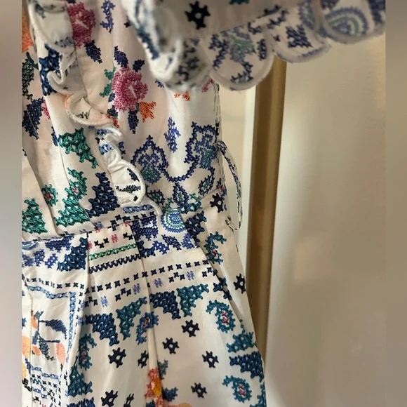 FARM Rio Floral Puff Sleeve Women's Romper XS - Picture 4 of 12